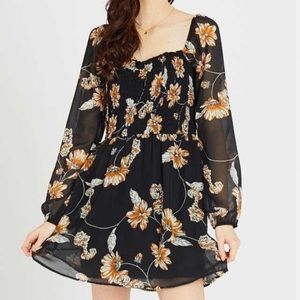 Altar'd State Black Floral Dress